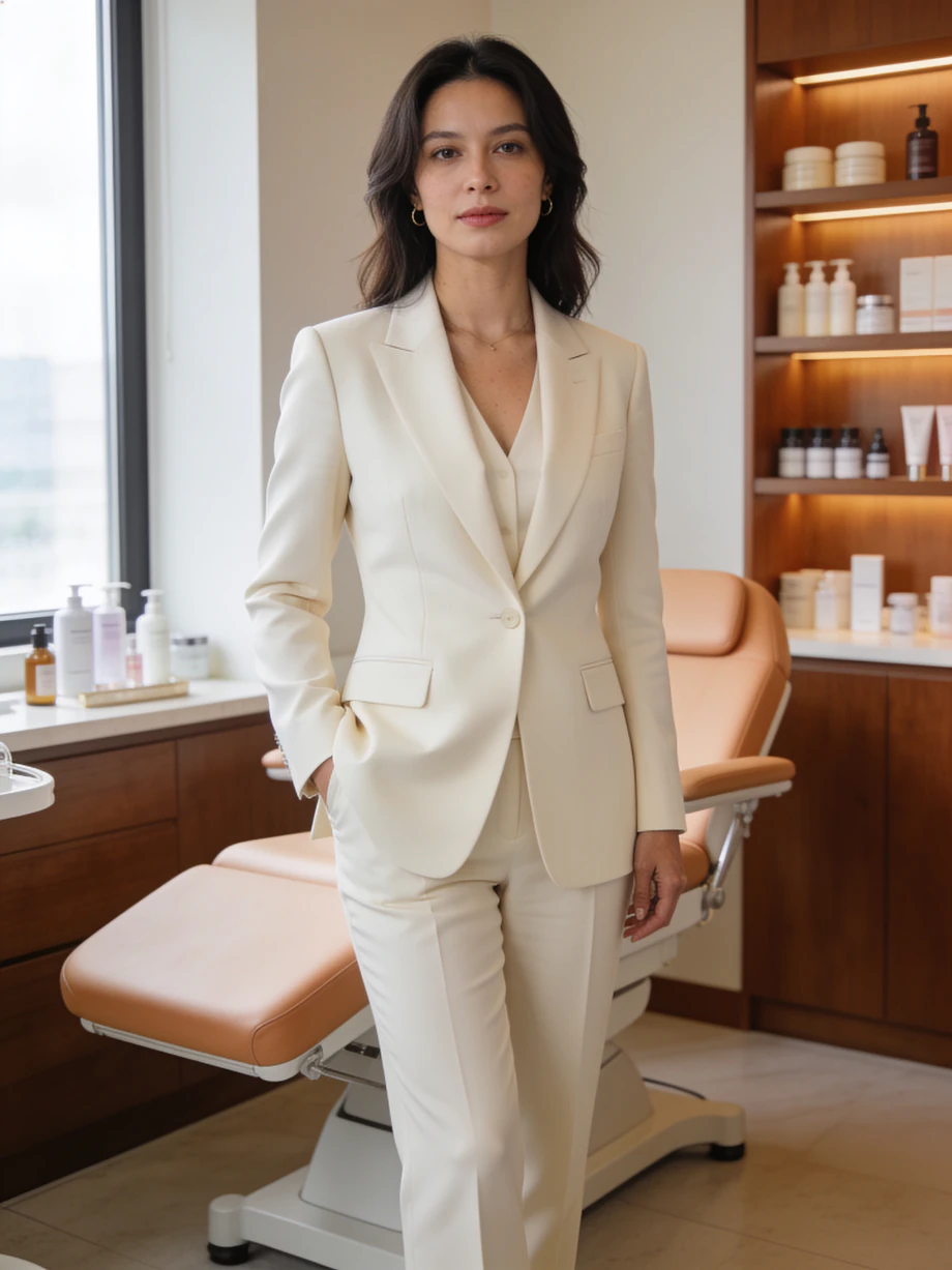An independent med spa owner in her clinic